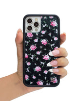 Black and Pink Floral iPhone Case from Wildflower Cases