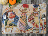 DaDa Bedding Set of 4-Pieces Dancing Women African Kwanzaa Tapestry Dining Table Placemats 13” x 19” (18117) from DaDalogy Bedding Collection
