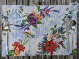 DaDa Bedding Set of 4-Pieces Tropical Sky Blue Birds Floral Tapestry Dining Table Placemats 13” x 19” (18116) from DaDalogy Bedding Collection