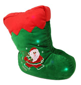 Tache Squishy Light Up Cute Christmas Santa Stocking Microbead LED Throw Pillow from Tache Home Fashion