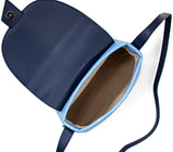 Kate - Blue Vegan Basket Weave Bag from Gunas New York