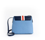 Kate - Blue Vegan Basket Weave Bag from Gunas New York