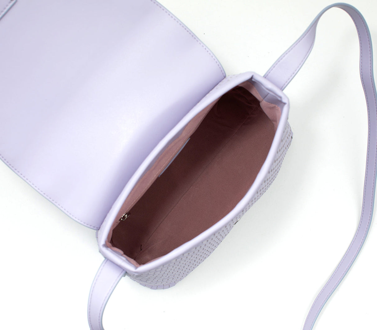 Kate - Lilac Vegan Basket Weave Bag from Gunas New York