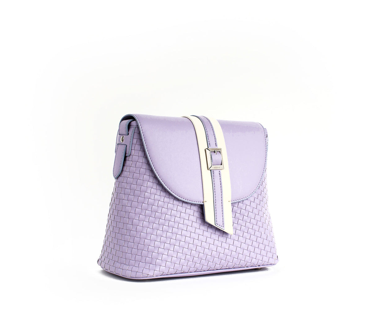 Kate - Lilac Vegan Basket Weave Bag from Gunas New York
