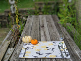 DaDa Bedding Set of 4-Pieces Sunshine Yellow Fleur Spring Tapestry Dining Table Placemats 13” x 19” (18112) from DaDalogy Bedding Collection