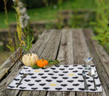 DaDa Bedding Set of 4-Pieces Lovely Yellow & Black Hearts Tapestry Dining Table Placemats 13” x 19” (18113) from DaDalogy Bedding Collection