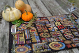 DaDa Bedding Set of 4-Pieces Ethnic Ornaments Geometric Black Tapestry Dining Placemats 13” x 19” (18118) from DaDalogy Bedding Collection