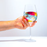 The Wine Savant Artisanal Hand Painted Renaissance Romantic Stain-glassed Windows Wine Glasses Set of 2 - Gift Idea for Her, Him, Birthday, Housewarming - Extra Large Goblets 29OZ (Stemmed) from The Wine Savant