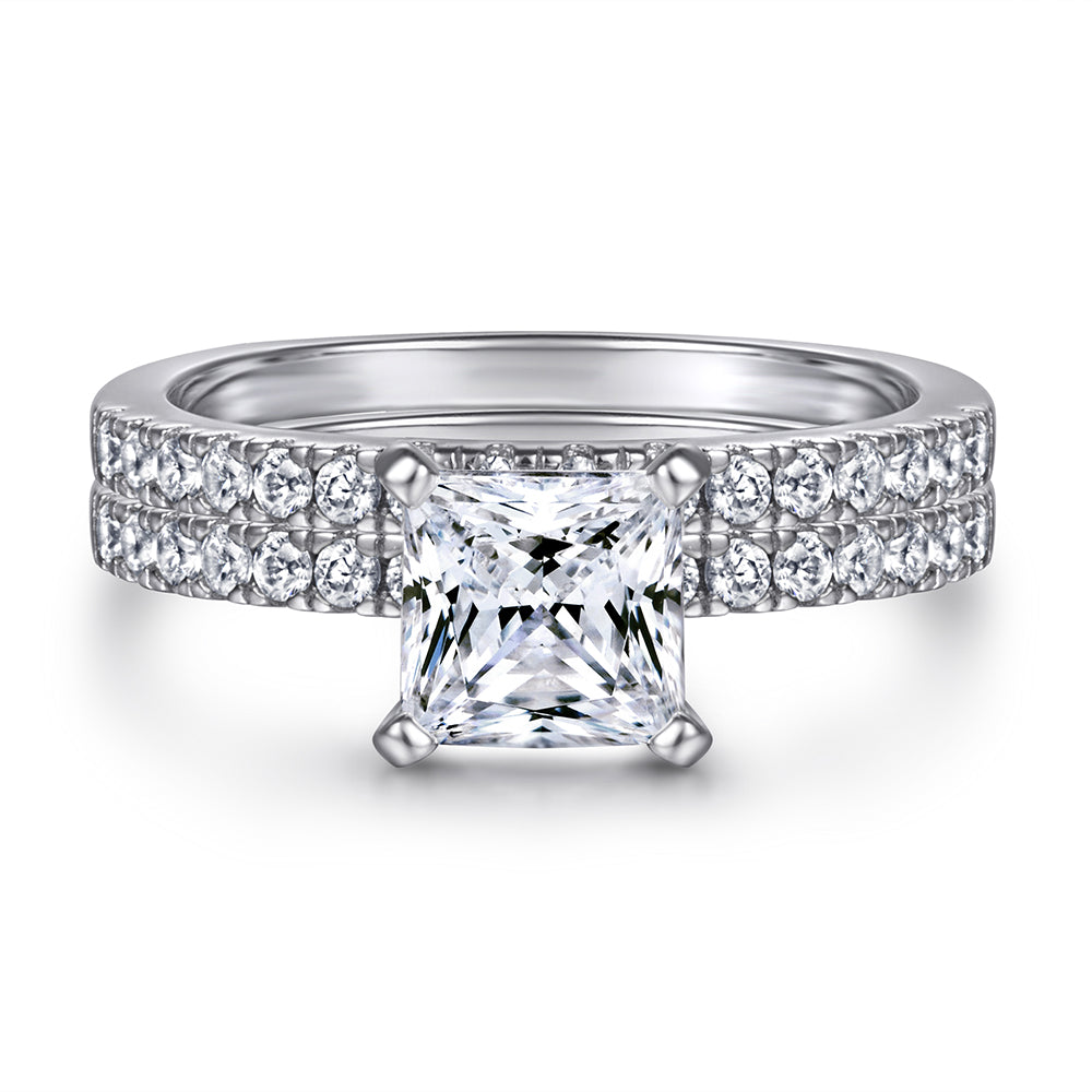 The Emma - Silver Wedding Ring Set From Vintage Gentlemen