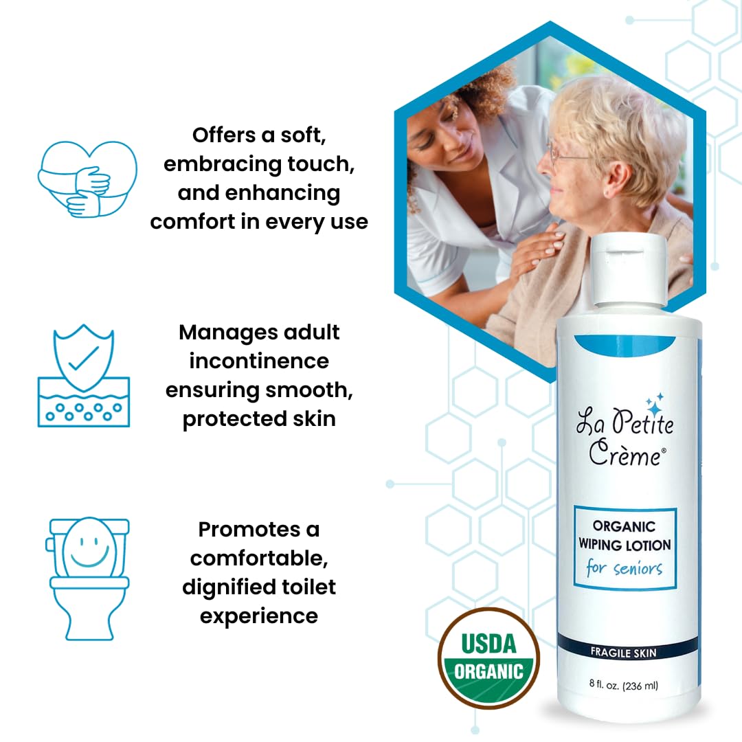 Organic Wiping Lotion for Seniors from La Petite Creme
