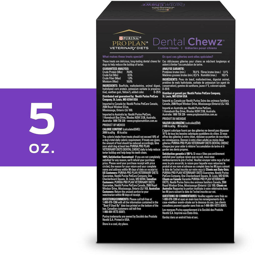 Purina Pro Plan Veterinary Diets Dental Chewz Dog Treats, 5-oz from HardyPaw