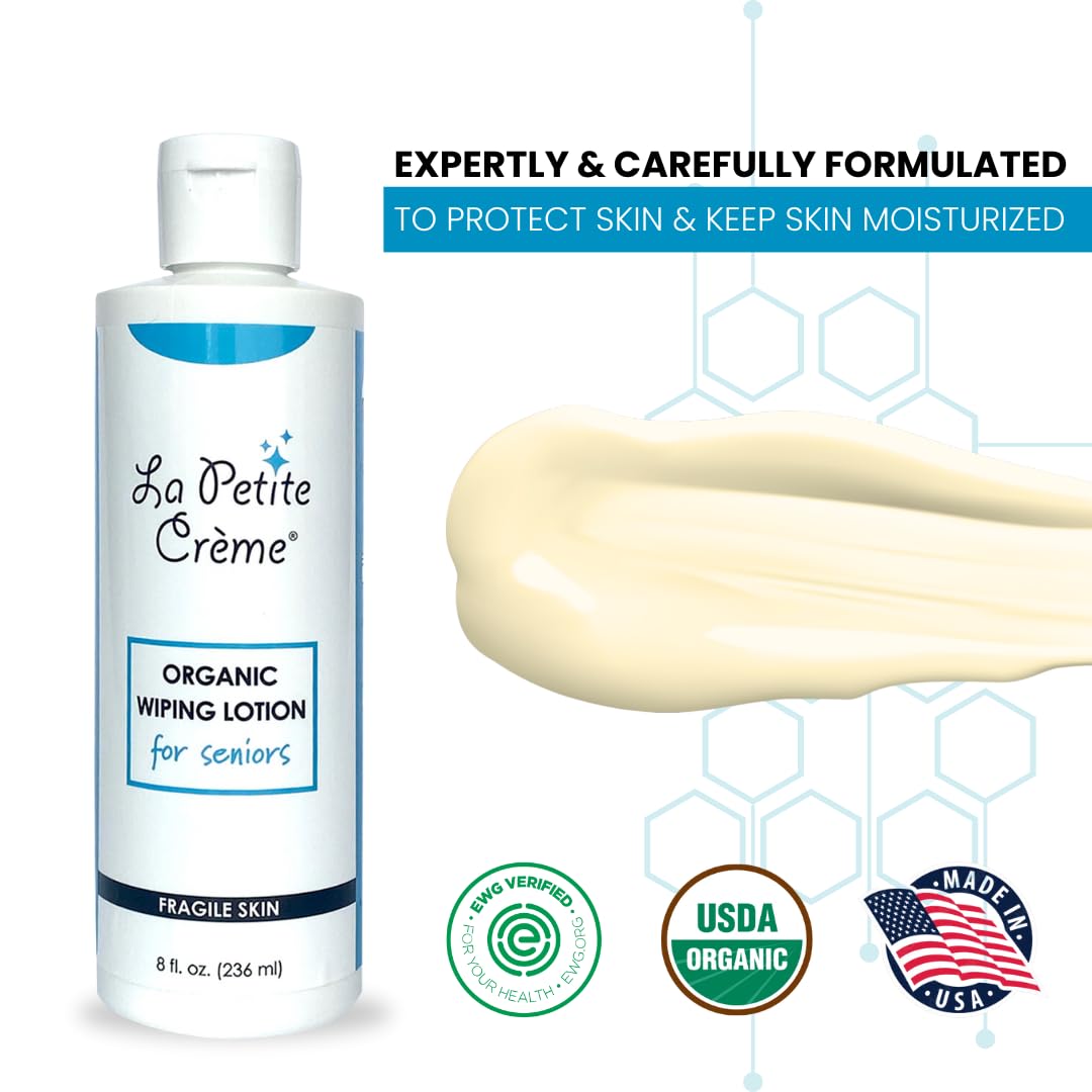 Organic Wiping Lotion for Seniors from La Petite Creme