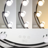 Bulb Round Vanity Mirror - Jet Black from Lurella Cosmetics