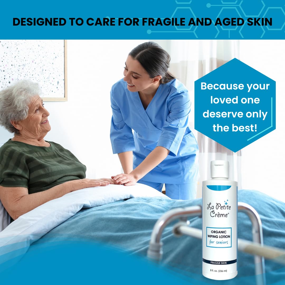 Organic Wiping Lotion for Seniors from La Petite Creme