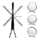 Bulb Round Vanity Mirror - Jet Black from Lurella Cosmetics