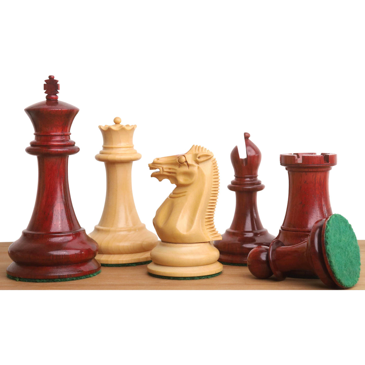 Jacques Cook Staunton Collectors Chess Set- Chess Pieces Only- Bud Rosewood 1849 - 3.75" From Royal Chess Mall