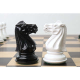 Soviet Reproduced 1940s' Chess Set- Chess Pieces Only - Black and White Lacquer Boxwood From Royal Chess Mall