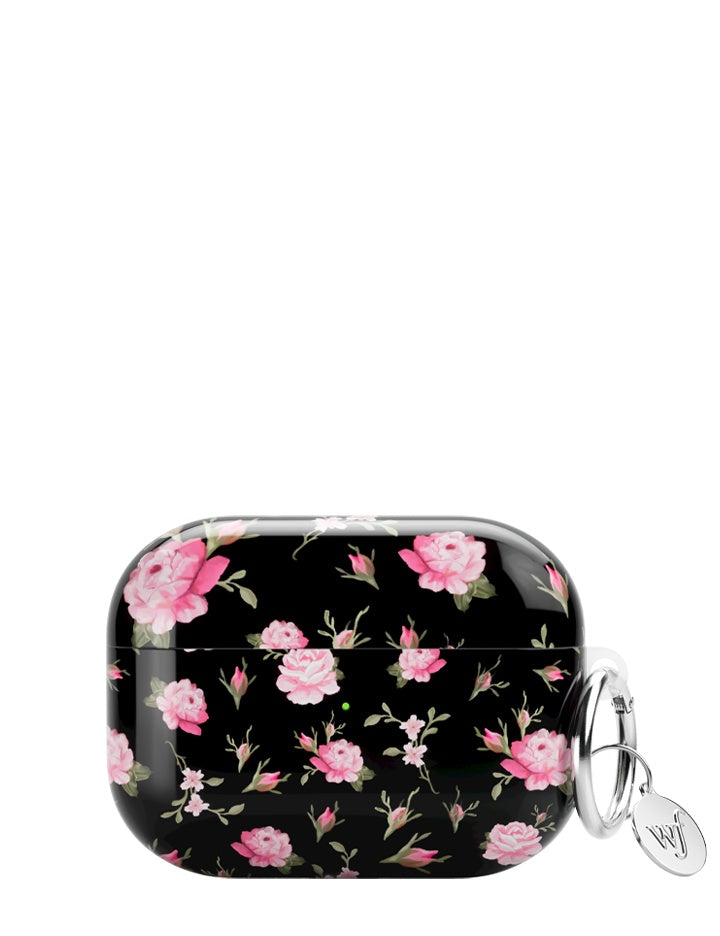 Black and Pink Floral AirPods from Wildflower Cases