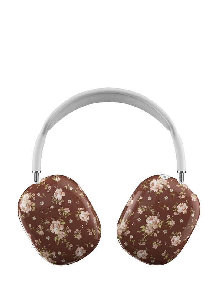 Brown Floral Airpods Max Cover from Wildflower Cases