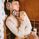 Brown Floral iPhone Case from Wildflower Cases