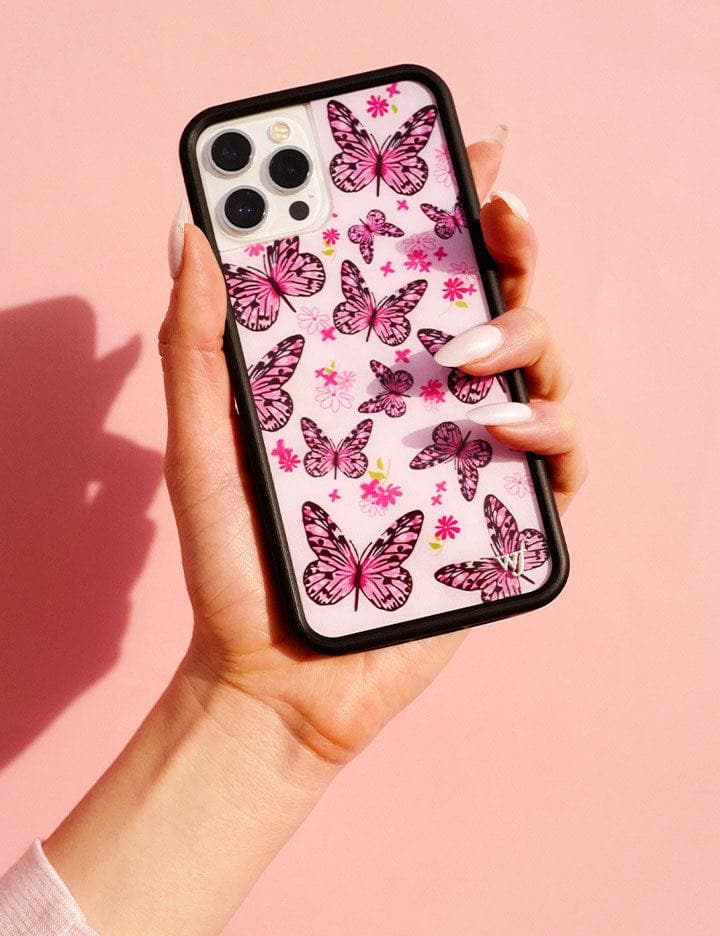 Pink Butterfly iPhone Case from Wildflower Cases