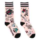 Tattooed Lady Crew Socks from FootClothes
