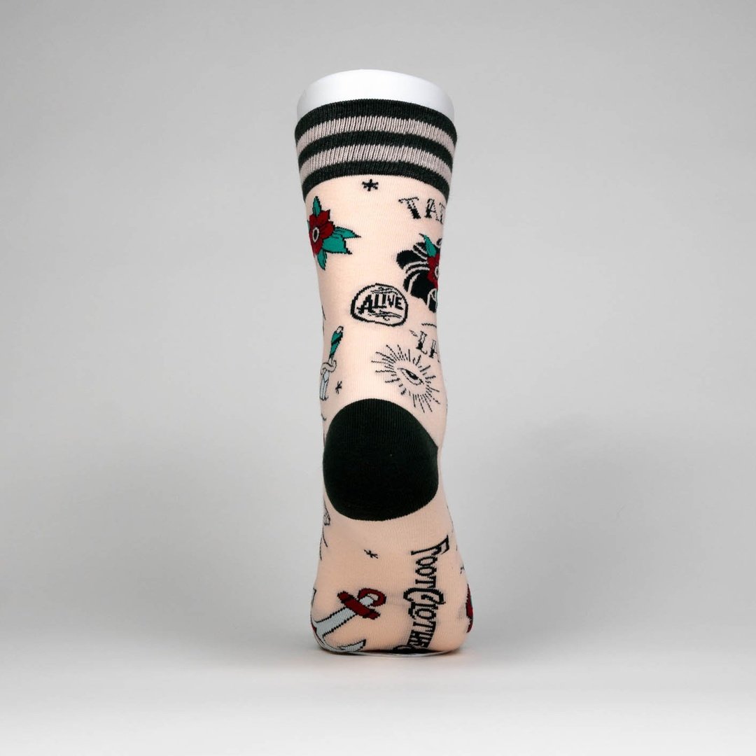 Tattooed Lady Crew Socks from FootClothes