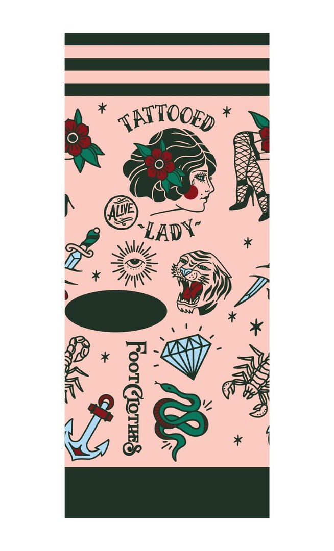 Tattooed Lady Crew Socks from FootClothes