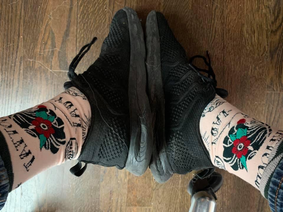 Tattooed Lady Crew Socks from FootClothes
