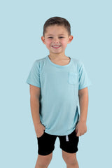 CAPRI BLUE RIB DREAM POCKET TEE from DREAM BIG LITTLE CO