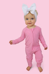BELLA PINK RIB DREAM ROMPER from DREAM BIG LITTLE CO