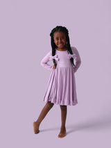 AMETHYST RIB DREAM RUFFLE DRESS from DREAM BIG LITTLE CO