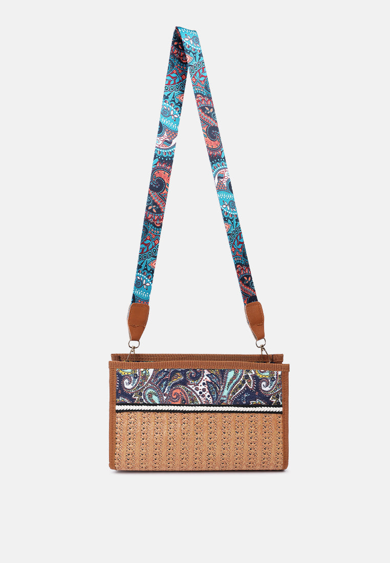 Multi Straw Painted Handbag from London Rag International