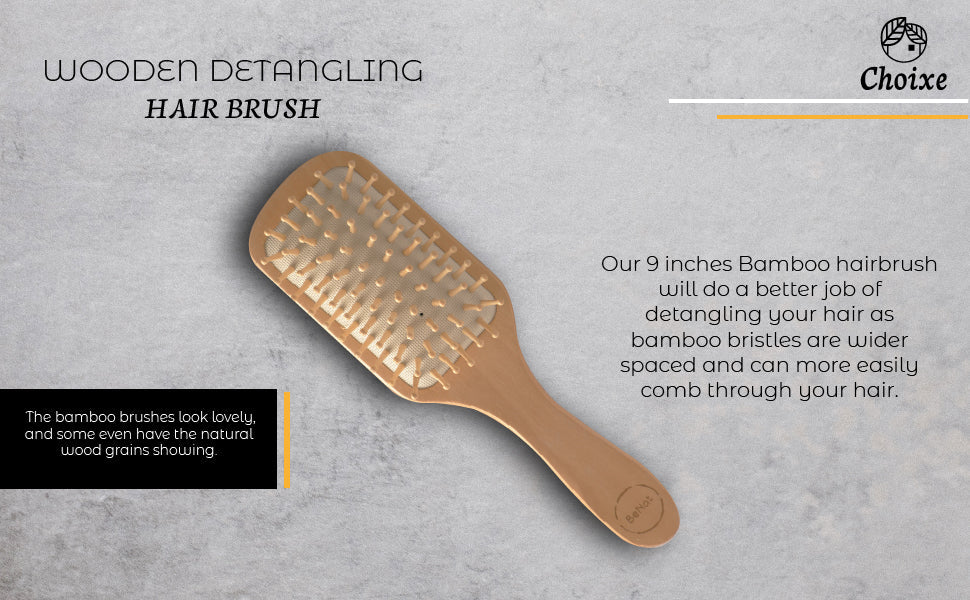 Natural Wooden Detangling Hair Brush from Choixe
