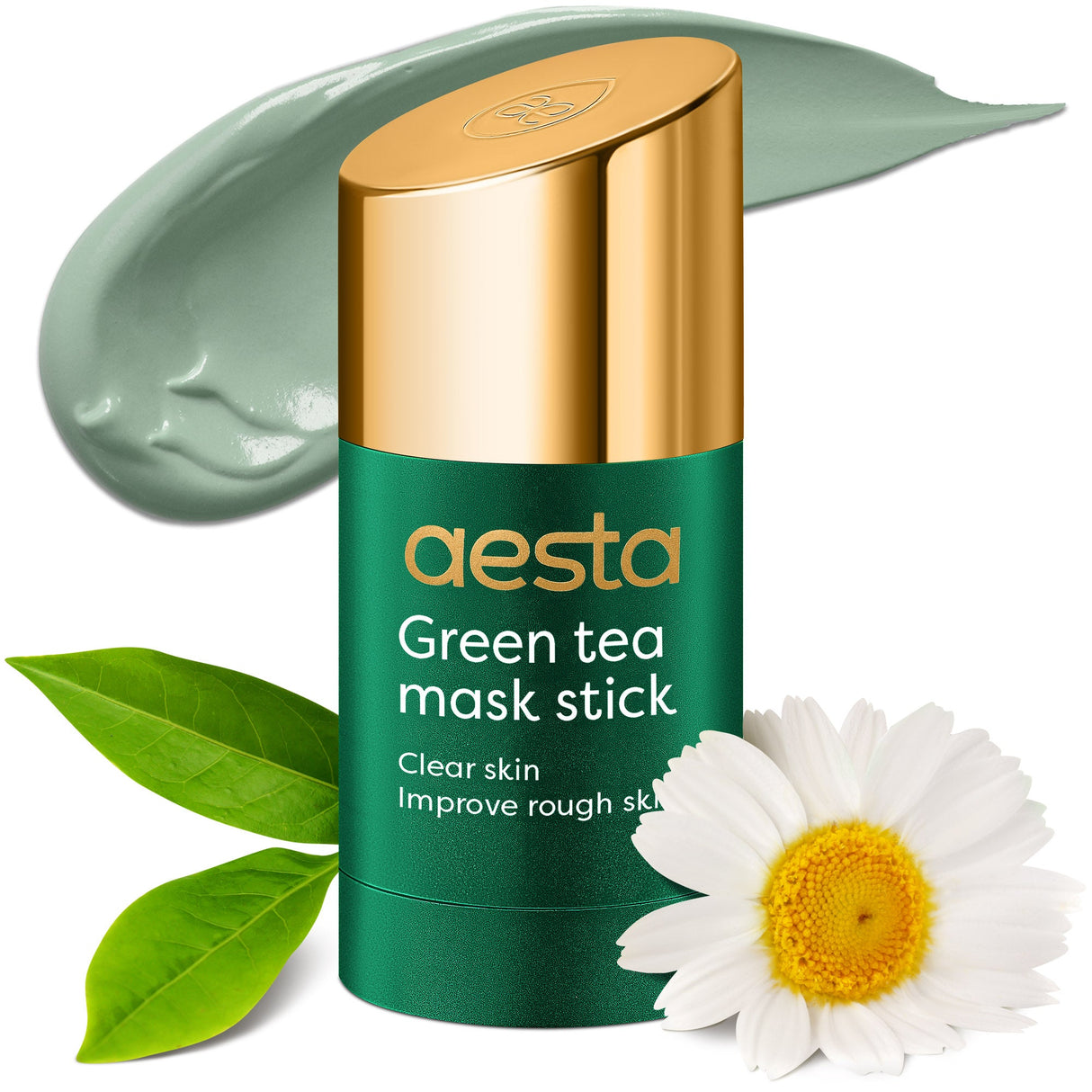 Aesta Green Tea Mask Stick, Gradual Blackhead Remover, Natural Pore-Cleaning, Detoxifying, Nourishing Face Mask: Skin Care Made Simple and Mess-Free | Mask Stick to Last 4 Months | Fits All Skin Types from REATHLETE