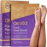 Aesta 3-in-1 Foot Peel Mask, Full-Cycle Foot Care: Revitalizing Mousse + Feet Peeling Mask + Moisturizing Cream | All-Natural Foot Peel Mask for Dry Cracked Feet | Baby Feet Foot Peel Treatment Set from REATHLETE