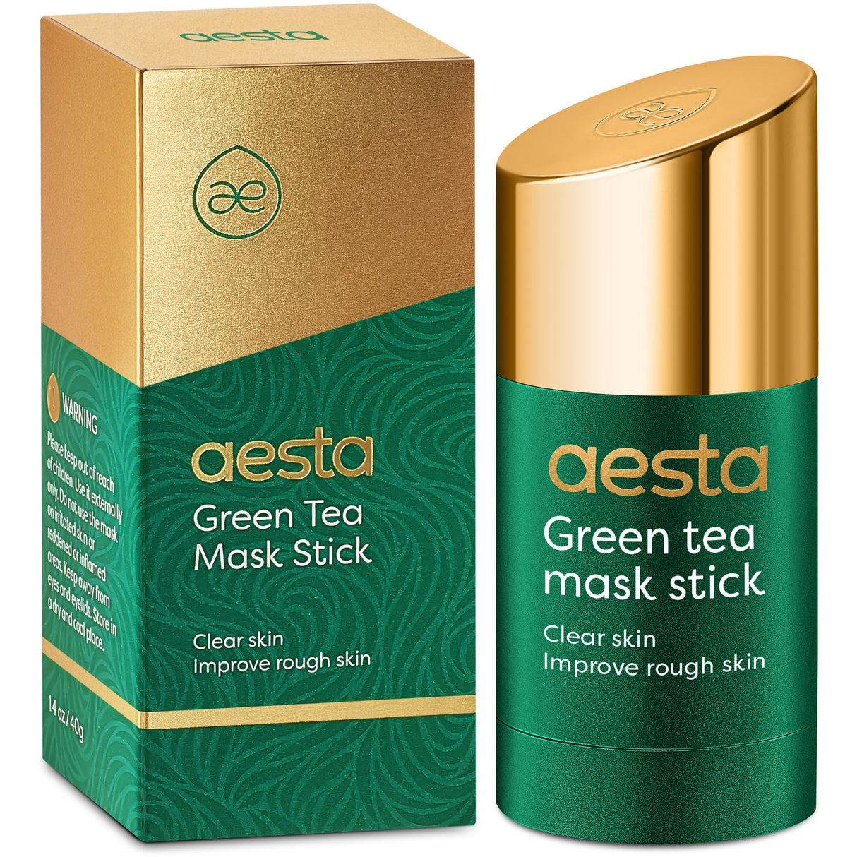 Aesta Green Tea Mask Stick, Gradual Blackhead Remover, Natural Pore-Cleaning, Detoxifying, Nourishing Face Mask: Skin Care Made Simple and Mess-Free | Mask Stick to Last 4 Months | Fits All Skin Types from REATHLETE