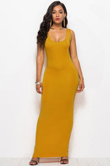 Scoop Neck Wide Strap Maxi Dress from Enfance-Heureuse