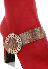 Asagao Diamante & Rhinestones Strap Boots from My Pampered Life Seattle