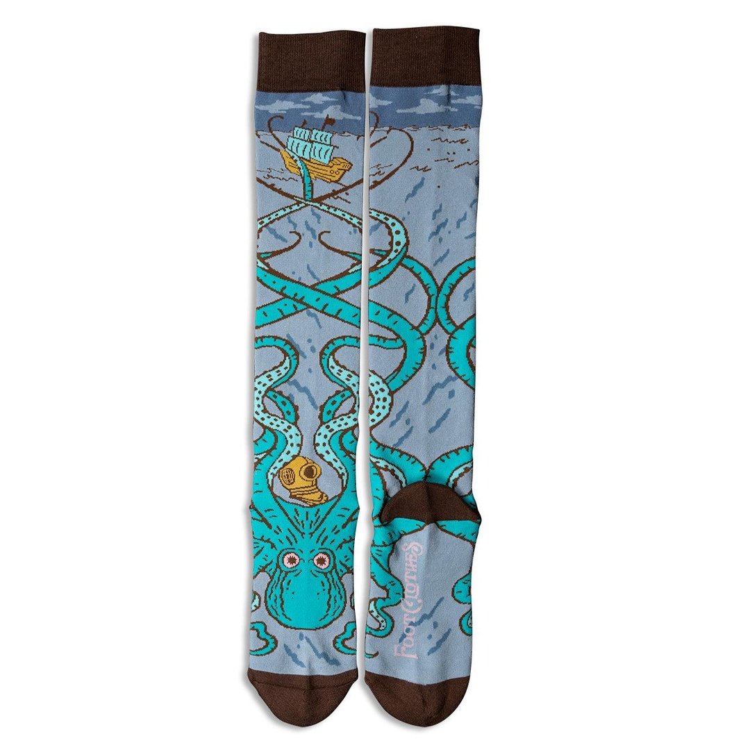 Attack of The Kraken Knee High Socks from FootClothes