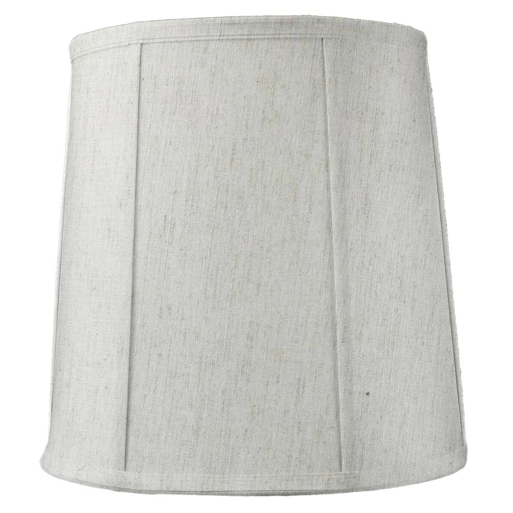 Tall 14"x16"x17" Drum Lampshade Textured Oatmeal Fabric, Large Softback Cylinder for Tall Table Lamps From LampsUSA