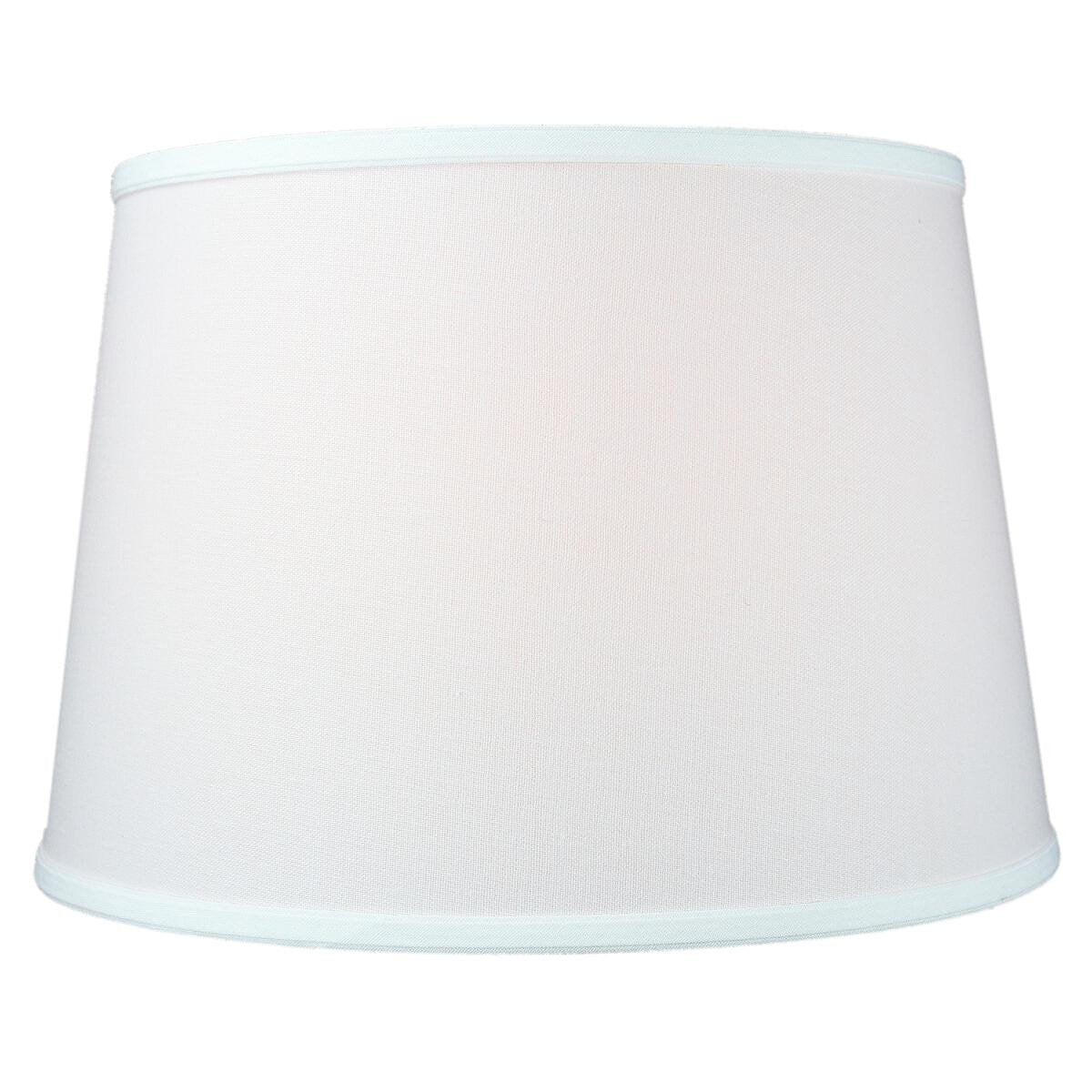 White 16"W x 11"H Floor Lampshade From LampsUSA