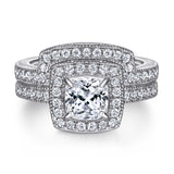 The Violet - Silver Wedding Ring Set From Vintage Gentlemen