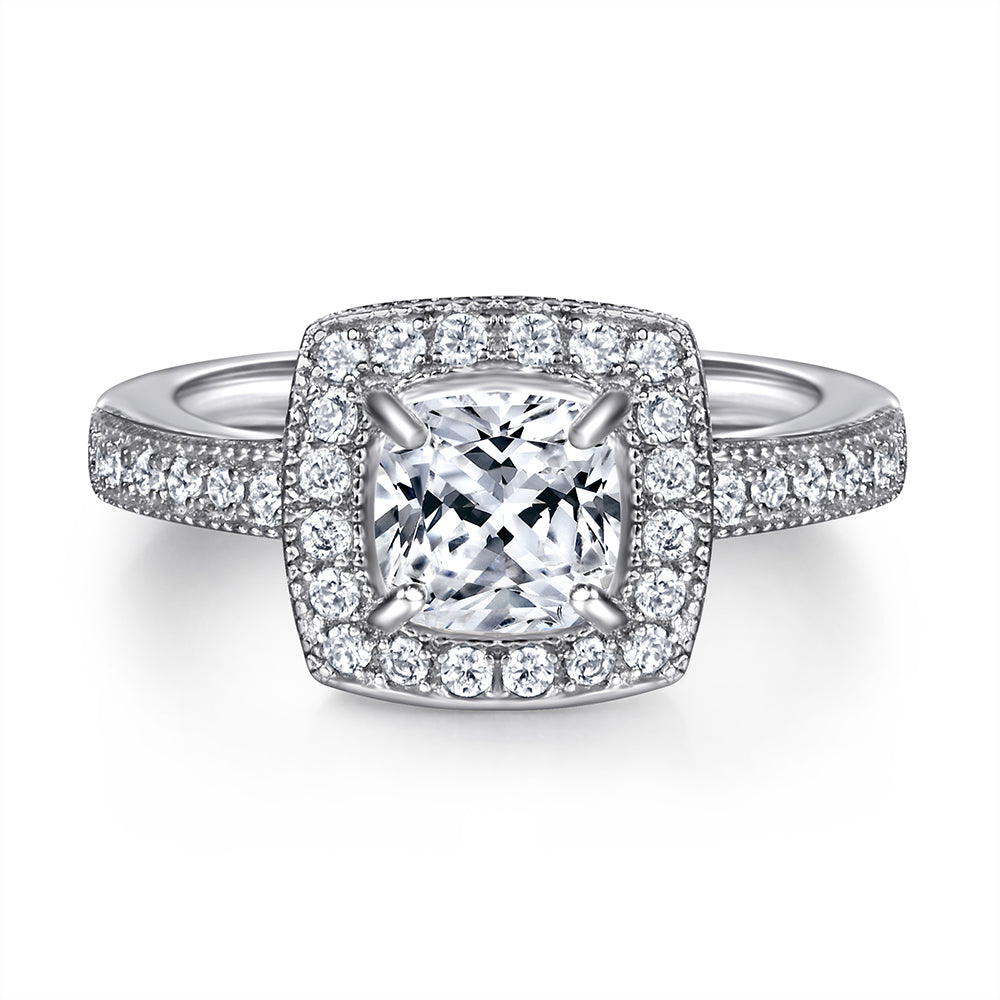 The Violet - Silver Wedding Ring Set From Vintage Gentlemen