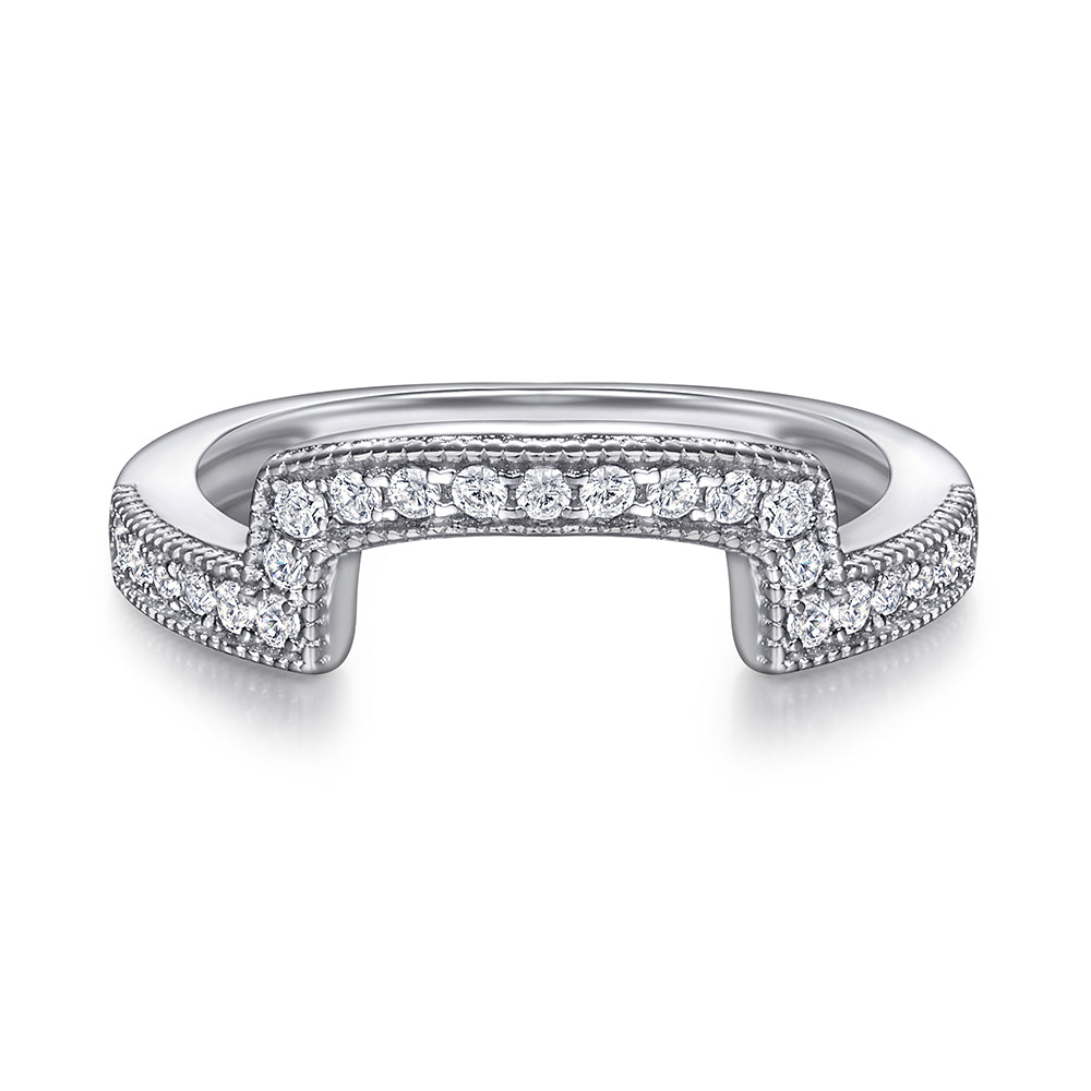 The Violet - Silver Wedding Ring Set From Vintage Gentlemen