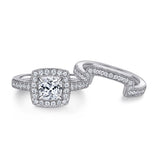 The Violet - Silver Wedding Ring Set From Vintage Gentlemen