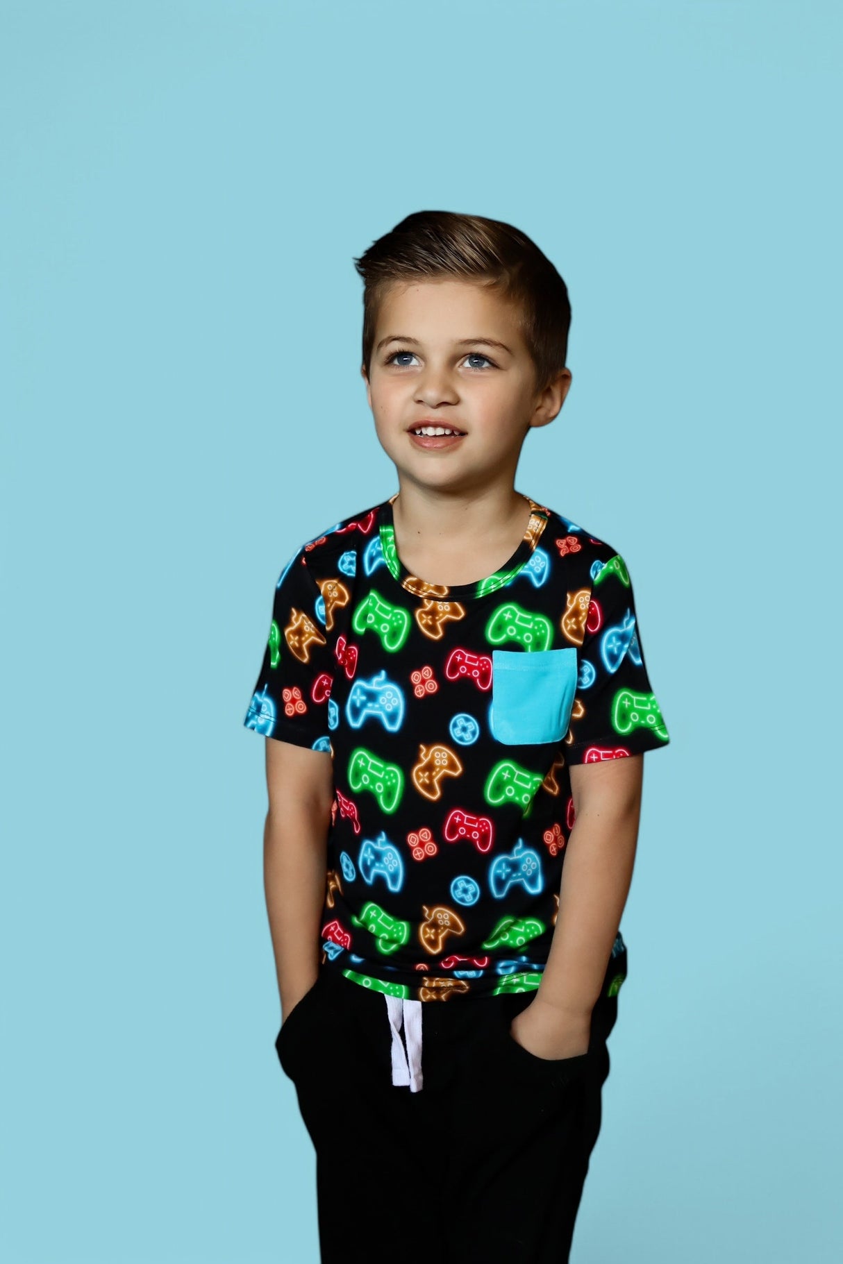 GAMER GLOW DREAM POCKET TEE from DREAM BIG LITTLE CO
