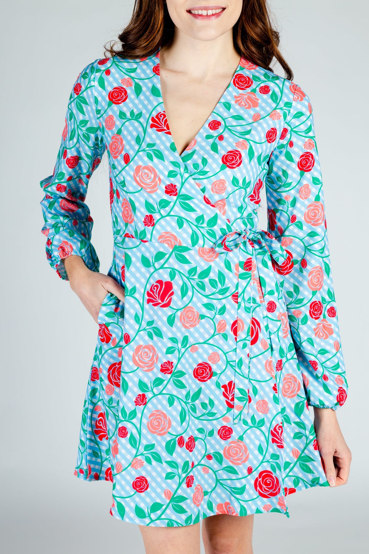 The Kentucky Fried Daily Double | Derby Roses Wrap Dress from Shinesty