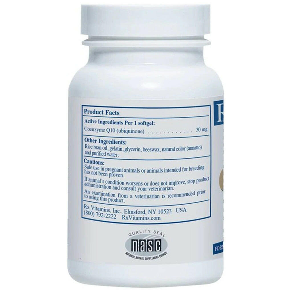 Rx Vitamins CoQ10 Supplement For Dogs and Cats (30 softgels) from HardyPaw