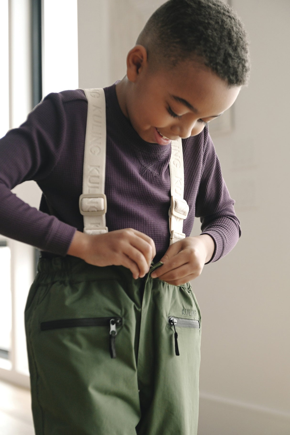 Children's Bamboo Waffle Knit Base Layer Long Sleeve from Cozy Earth